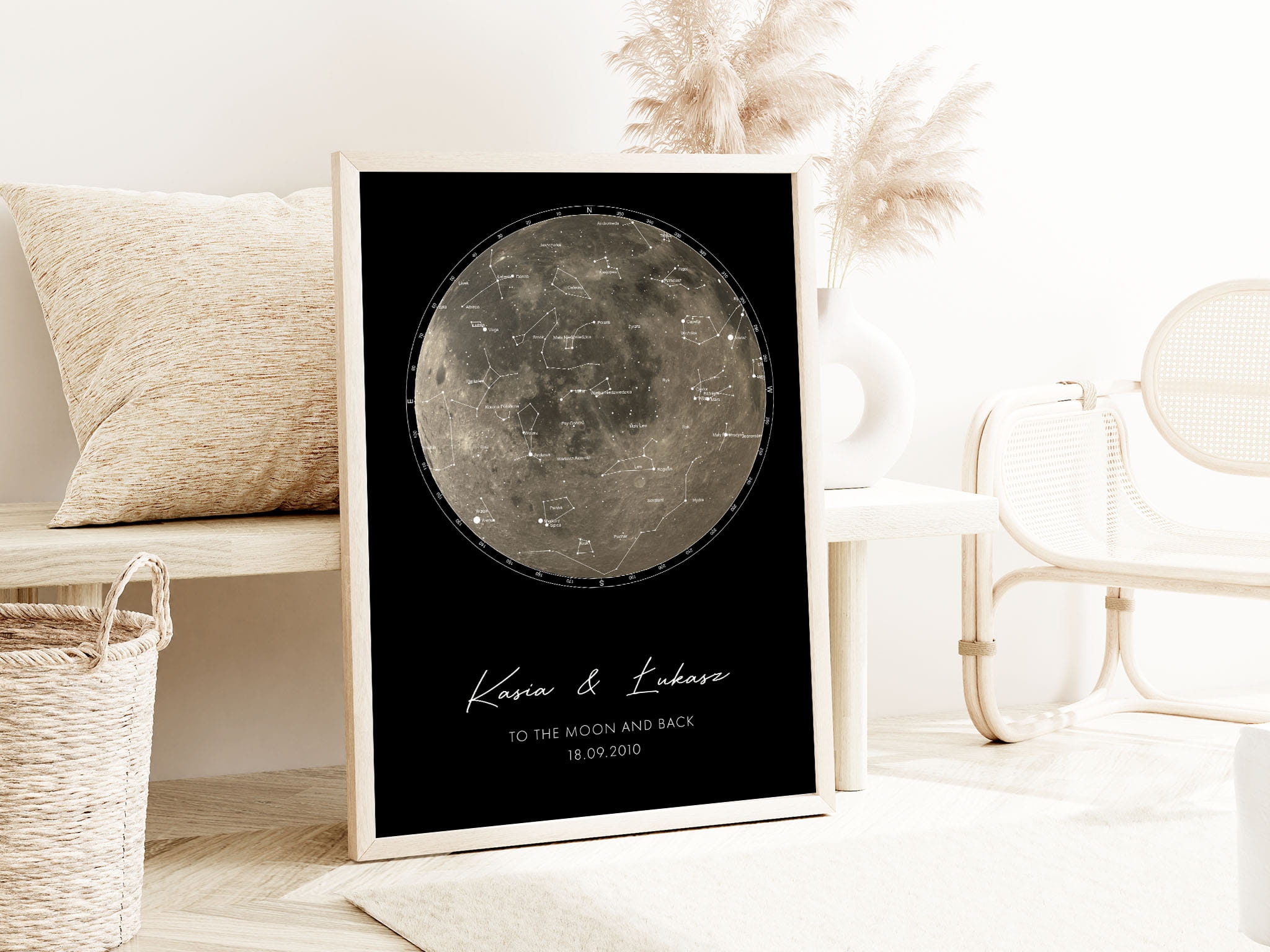 Personalizowany plakat Mapa Gwiazd, Plakat do salonu